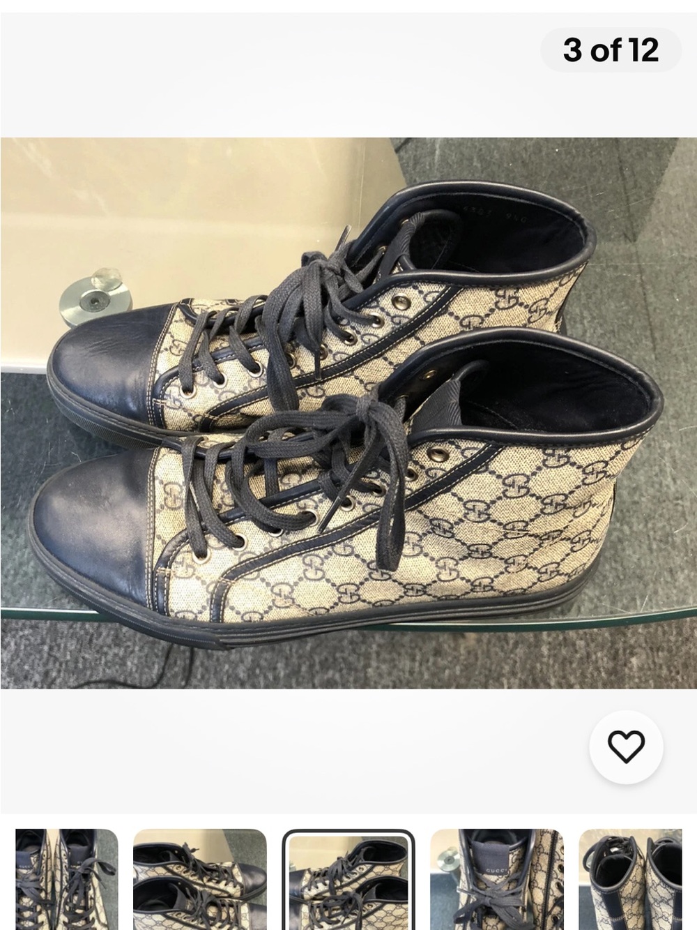 GUCCI SHOES SNEAKERS GG PLUS GUCCI IN EXCELLENT CONDITION - Picture 3 of 12